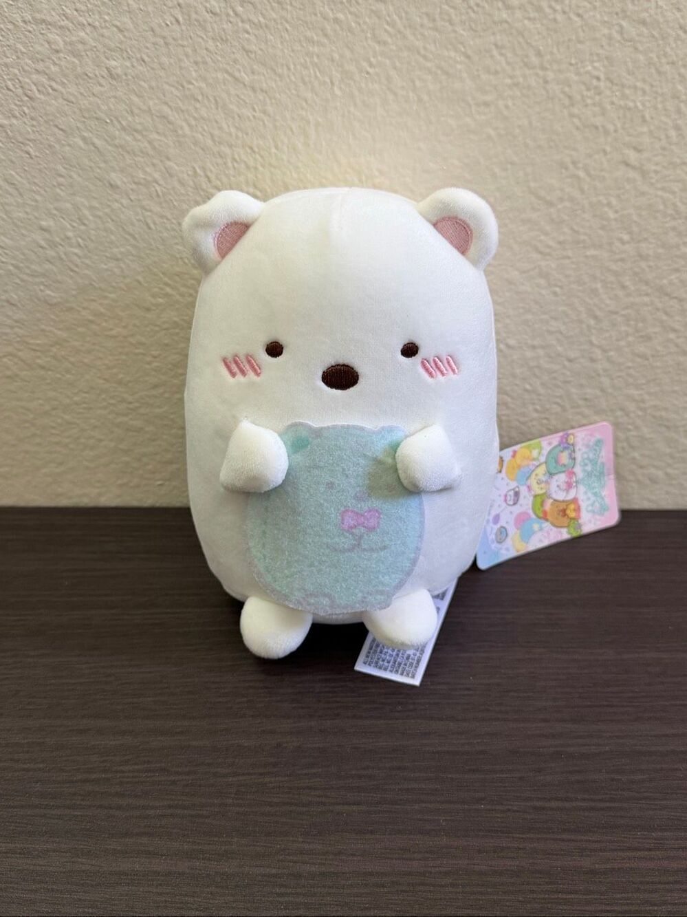 San-X Sumikkogurashi Shirokuma White Bear Holding Bear Plush